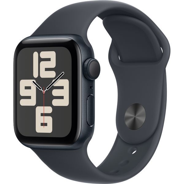 Apple Watch Series SE 2024 40mm Midnight Aluminum Case with Midnight Sand Sport Band M/L