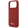 Guess для iPhone 17 Pro чехол Liquid silicone Gold metal logo & Camera Hard Magenta (MagSafe)