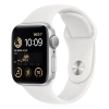 Apple Watch Series SE 2 44mm Silver Aluminum Case with White Sand Sport Band